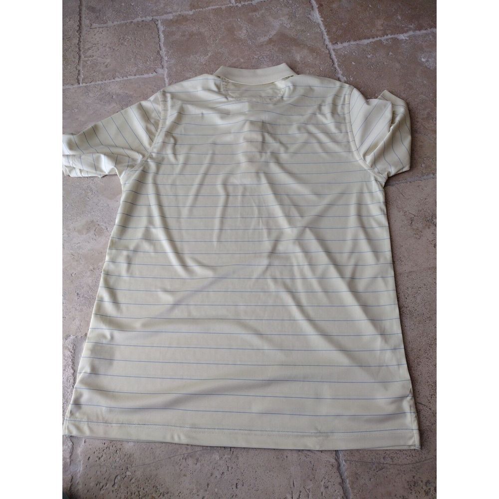 Greg Norman Polo Shirt Mens Medium Yellow  Striped Short Sleeve‎ Play Dry ML75 - Picture 8 of 9